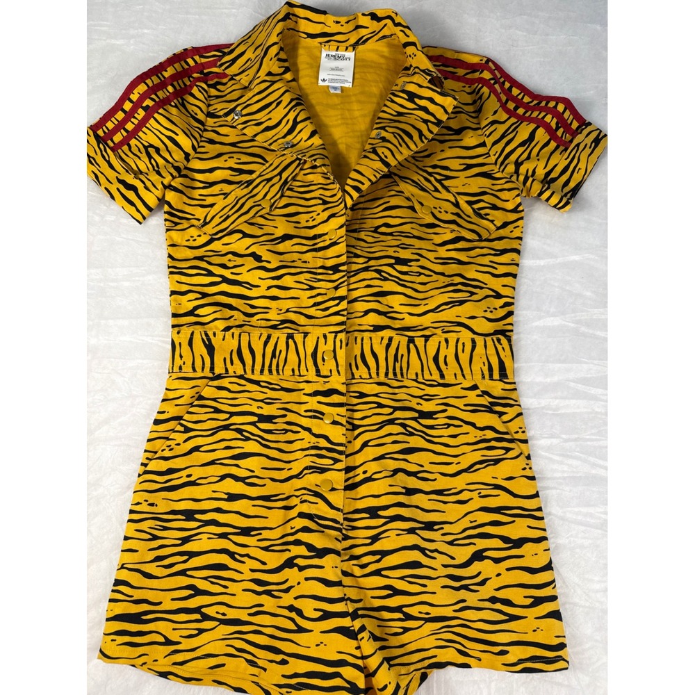 JEREMY SCOTT X ADIDAS RARE Tiger Print Festival romper. Vintage collector. Sz M - Picture 13 of 16
